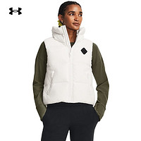 安德玛 UNDERARMOUR）秋冬ColdGear Infrared女子训练运动羽绒马甲1381660 白色112 XL