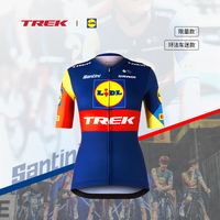 崔克(TREK)Santini Lidl-Trek 女式环法车迷版气动竞赛短袖骑行服 深蓝色/黄色 XS