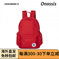 匡威（Converse）大容量拉链开合 中小书包背包双肩包 中号 红色L 红色CV2213004PS-002  30x44x11.5cm