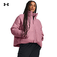 安德玛（UNDERARMOUR）秋冬ColdGear Infrared女子短款训练运动鸭绒羽绒服1378858 粉红色697 XL