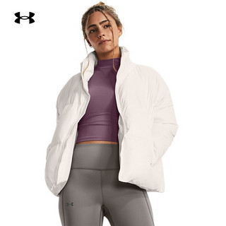 安德玛（UNDERARMOUR）秋冬ColdGear Infrared女子短款训练运动鸭绒羽绒服1378858 白色112 M