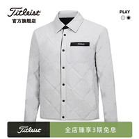 Titleist泰特利斯高尔夫服装男士双面穿棉服23冬季PLAY TRENDY男装棉外套 浅银色 XXL