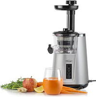 OMEGA 欧米茄 榨汁机 冷压机 365 垂直慢速切碎机 适用于水果和蔬菜,65 RPM,150 瓦,银色