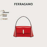 菲拉格慕 Ferragamo）女士红色几何造型单肩包（小号） 0765476