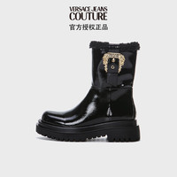 VERSACE 范思哲 Jeans Couture 女士DREW短靴靴子 黑色 37