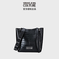 VERSACE 范思哲 Jeans Couture 女士ZIPPER BAGS单肩包 黑色