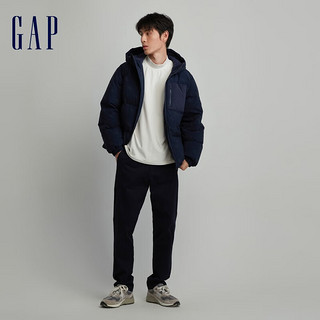 Gap 盖璞 男女装秋季2023LOGO防风雨连帽外套720840户外休闲外套 海军蓝 180/96A(M)