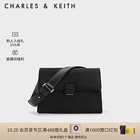 CHARLES & KEITH CHARLES&KEITH周柯宇同款UNISEX邮差包CK2-80271218 Black黑色 M