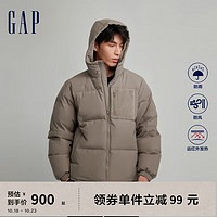 Gap 盖璞 男女装冬季2023新款LOGO防风雨连帽羽绒服720840保暖加厚外套