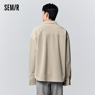 Semir 森马 灯芯绒加绒外套男夹克温暖舒适宽松上衣 驼色50109 160/80A/XS