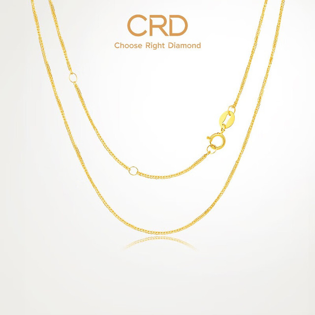 CRD 克徕帝 18K金项链女素链K黄肖邦链K黄/约1g