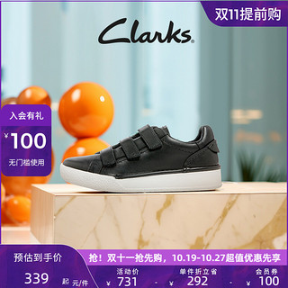 Clarks 其乐 女鞋春夏舒适平底魔术贴休闲鞋时尚有型板鞋女