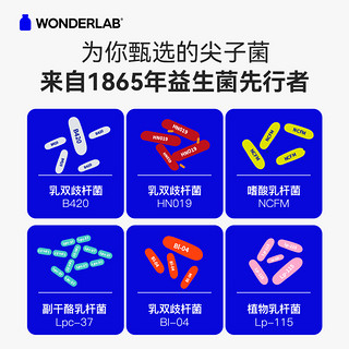 WONDERLAB 小蓝瓶益生菌40瓶肠胃冻干粉