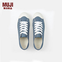 MUJI 無印良品 男女款低帮帆布鞋 EDC01A3A 烟熏蓝色 43