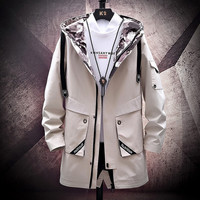 VANCL 凡客诚品 秋季连帽中长款夹克休闲百搭青年男士外套衣服 8033 M