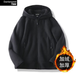 danlangwei 丹朗威 冬季加厚高品质连帽拉链600克摇粒绒夹克外套