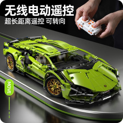 涵谷玩具 积木赛车拼装玩具 兰博超跑