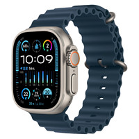 Apple 苹果 Watch Ultra2 智能手表 GPS+蜂窝版 49mm 钛金属 蓝色 海洋表带