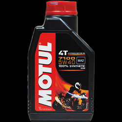 MOTUL 摩特 欧洲进口 7100 4T酯类全合成 4冲程摩托车机油润滑油 5W-40 SN级 1L