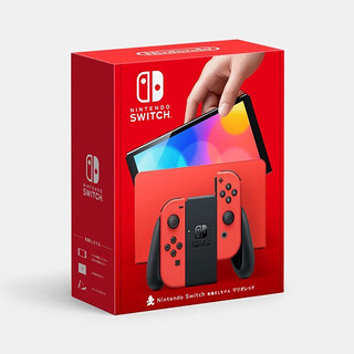 日版 Switch OLED 游戏主机 马力欧红色限定