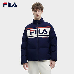 FILA 斐乐 情侣款羽绒服2023冬新款复古立领加厚男女F11U349903F