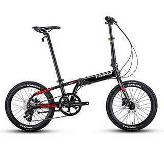 TRINX 千里达 折叠自行车飞鸟3.520英寸10速铝合金城市通勤单车 黑白红