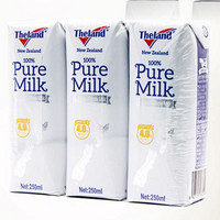 88VIP：Theland 纽仕兰 4.0g蛋白质全脂纯牛奶250ml*3盒高钙早餐奶