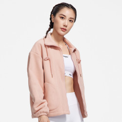 lining李宁女式外套女针织外套加绒保暖宽松休闲实用
