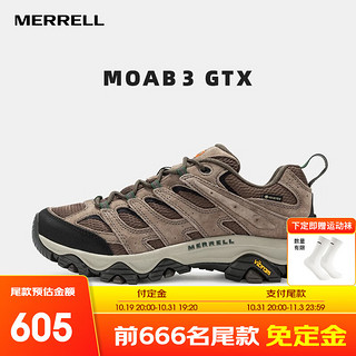 MERRELL 迈乐 Moab 3 Gtx 男子徒步鞋 J035797 灰深兰 41