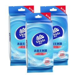 Vinda 维达 杀菌无刺湿巾3包30片