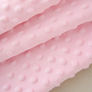 童泰婴儿盖毯秋冬季0-6月宝宝盖被新生儿护肚毛毯初生儿豆豆毯 粉色 90x100cm