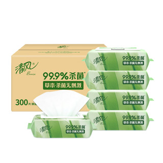 清风 御本草系列 杀菌湿巾  60抽*5包