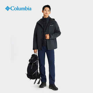 Columbia蒋奇明同款哥伦比亚23银点鹅绒三合一防水冲锋衣XE5268 010石墨黑（男女同款） M(175/96A)