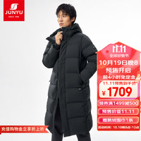 君羽反季户外羽绒服男女秋冬新款800蓬加厚时尚鹅绒服 黑色 L推荐女130-140斤/男135-150斤