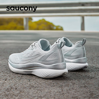 索康尼（SAUCONY）男鞋女鞋 23冬季TIDE浪潮跑鞋轻便透气运动鞋减震耐磨跑步鞋 TIDE/浪潮/灰色 42/8.5/265mm