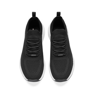 SKECHERS 斯凯奇 男士一脚蹬运动鞋舒适透气厚底休闲鞋118050 BLK 42