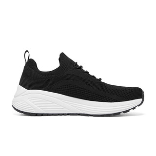 SKECHERS 斯凯奇 男士一脚蹬运动鞋舒适透气厚底休闲鞋118050 BLK 42