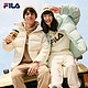 FILA 斐乐 官方情侣短款羽绒服2023冬季新款宽松运动保暖男女厚外套