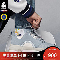 杰克·琼斯（JACK&JONES）2023男士青春活力时尚舒适百搭潮流板鞋运动休闲鞋2234C8009 淡蓝色PLEIN AIR 36