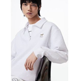 杰克琼斯 杰克·琼斯（JACK&JONES）2023冬百搭通勤时尚刺绣字母简约休闲针织上衣男士卫衣223433007 雪白SNOW WHITE 170/92A/S