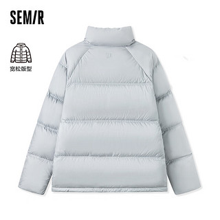 Semir 森马 羽绒服男简约时尚外套 晨灰20154（白鸭绒）