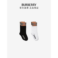 BURBERRY 博柏利 儿童 格纹裁片混纺棉袜套装80706371