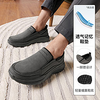 SKECHERS 斯凯奇 秋冬季男鞋休闲鞋一脚蹬简约健步商务休闲鞋尺码偏大