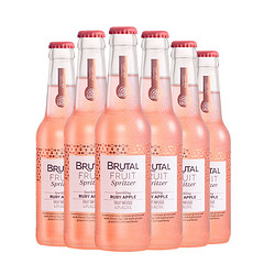 馥野百威低度酒预调酒果酿起泡酒微醺果酒苹果味6瓶装275ml瓶