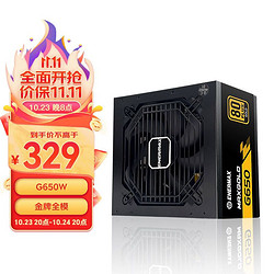 Enermax 安耐美 额定650W  G650 黑色金牌全模电源（14cm小身形/全电压设计/扁平线材/五年保固）