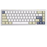XINMENG 新盟 M67 三模铝坨坨机械键盘 67键 白玉轴 时光银-豆奶白