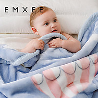 EMXEE 嫚熙 婴儿盖毯幼儿园毛毯新生宝宝儿童云毯 旅行日记 110*140cm