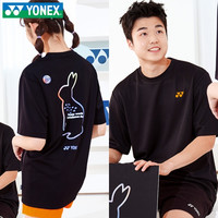 夏YONEX尤尼克斯韩国YY羽毛球服短袖男女同款速干吸汗T