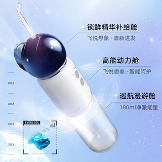 笑容加（USMILE）C2D电动洗牙器 家用便携式水牙线太空舱冲牙器 月光暗语  共2个喷嘴