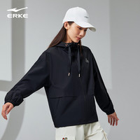 ERKE 鸿星尔克 运动外套女冬季女士跑步防风衣宽松夹克女款上衣风衣女装